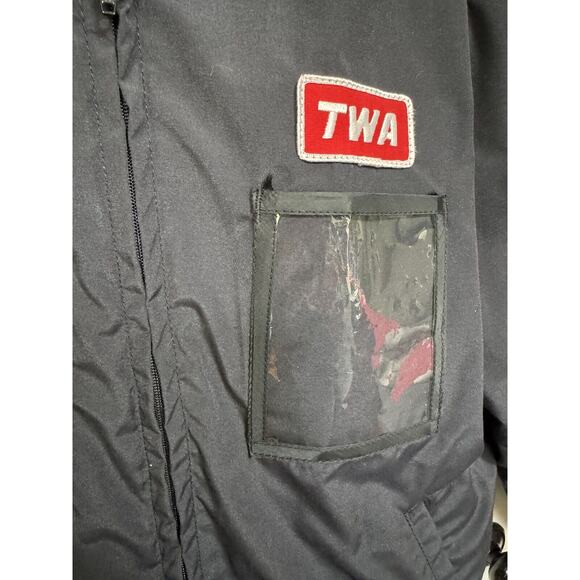 TWA Airport Airlines L Employee Uniform Ramp Crew Jacket VTG Personalized Flying - Picture 4 of 9